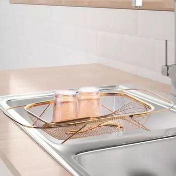 Корзина-ситечко над раковиной, выдвижная сушилка для слива губок для фруктов и овощей