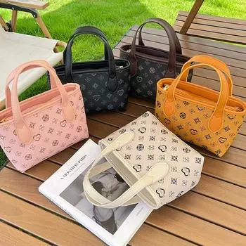 Корзина Женская сумка Сумка-тоут Bento Bag Advanced Sense Bucket Bag белый