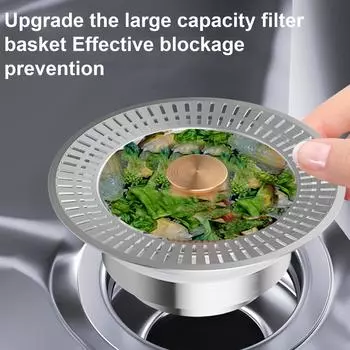 Корзины для слива раковины, сливная пробка из нержавеющей стали, откидные сердечники, сливной фильтр, заглушка для раковины, препятствующая засорению