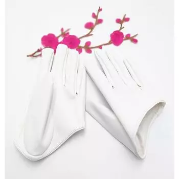 Кос Готика Панк Крутой Красивый Половина Женские Перчатки White One size