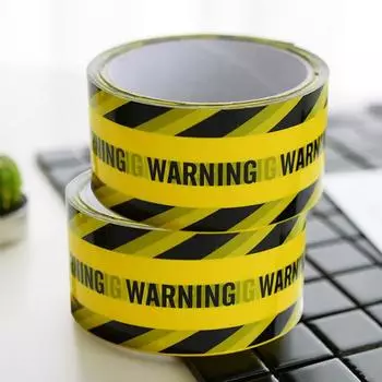 Косая полоса, предупреждающая лента, хрупкий барьер, напоминает наклейку по безопасности на работе WARNING Black Oblique Stripe