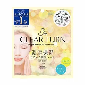 Kose Clear Turn Premium Fresh Mask Haritsuya 3 раза по 6 штук в наборе