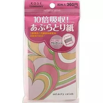 Kose convenience store selecty celebrity super strong oil blotting paper 80 sheets [set of 3]