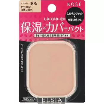 Kose Elucia Platinum Moist Cover Foundation Refill 405 Ochre 10g Skin Makeup Elcia Platinum После кондиционирования кожи с помощью базы под макияж Elcia, нанесите