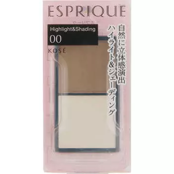 Kose ESPRIQUE Highlighter & Shading 00 4,5 г Румяна для щек, хайлайтер, растушевка Нанесите светлый оттенок на верхние части щек и ото лба к бровям.