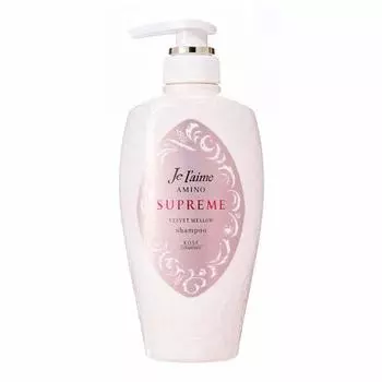 KOSE Jereme Amino Supreme Shampoo (Velvet Mellow) Moist Smooth Body 500mL Rose & Jasmine Scent) 500ml (x 1)