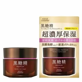 Kose kokutosei kose brown sugar premium perfect gel cream super rich moisturizing all-in-one gel 100g