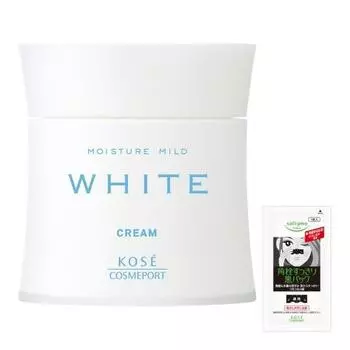 KOSE Moisture Mild White Cream 55g [Quasi-drug] + 1 nose plug pack included