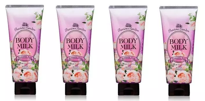 KOSE Precious Garden Body Milk 200 г x 4 шт. [Оптовая закупка] (Романтичная роза)
