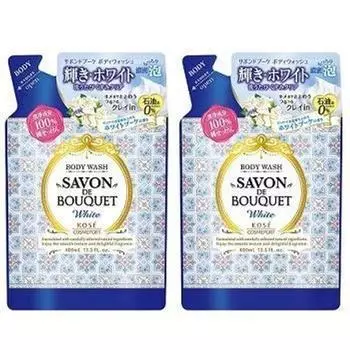 KOSE Sabondo Bouquet White Body Wash Refill 400 мл [Набор 2]