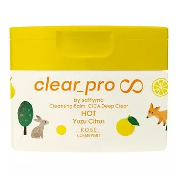 KOSE Softimo Clear Pro Очищающий бальзам CICA Deep Clear Hot Yuzu Citrus