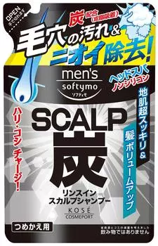 KOSE Softimo Conditioner Scalp Shampoo Refill 400ml Men s (Charcoal)