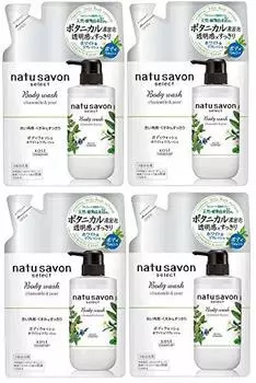KOSE Softimo Natusabon Select White Body Wash Refresh Refill x 4 360 мл [Оптовая закупка] (х 4)