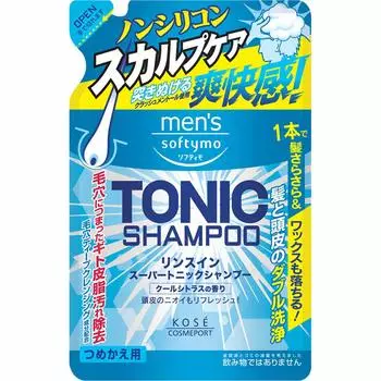 Kose Softymo Super Tonic Шампунь Сменный блок 400 мл Мужской ополаскиватель
