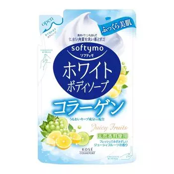 KOSE Softymo White Body Soap Collagen Сменный блок 420 мл