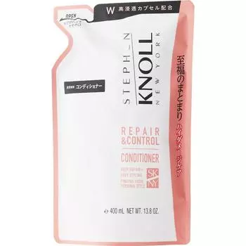 Kose Steven Knoll Repair Control Кондиционер W (Пополнение) 400 мл Шампунь/кондиционер (премия) Для повторного наполнения контейнера: 1: Держите колпачок крепко и закройте