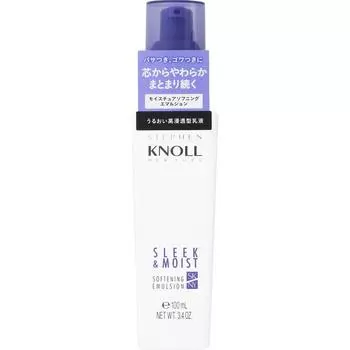 Kose Steven Knoll Увлажняющая смягчающая эмульсия N 100 мл Процедуры вне ванны Нанесите необходимое количество (2–3 нажатия для полудлинных волос) в руки и дым