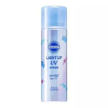 kose suncut light up uv spray spf50+ pa++++ uv water resistant 60g sunscreen