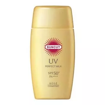 kose suncut perfect uv milk spf50+ pa++++ uv water resistant 50ml sunscreen