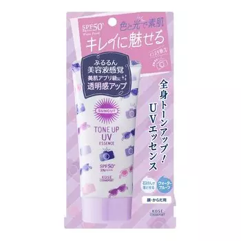 KOSE Suncut Sunscreen Tone Up UV Essence Color Control Transparency Waterproof 80 г SPF50+ PA++++