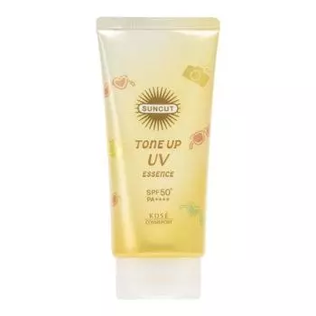 kose suncut tone up uv essence spf50+ pa++++ uv водостойкий лимонно-желтый 80 г солнцезащитный крем