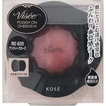 Kose VICE RICHET Vise Riche Foggy On Cheeks N RO620 Antique Rose 5g Skin Makeup Vicerische Нанесите необходимое количество на кисть, проверьте количество