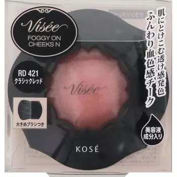 Kose VICE RICHET Vise Riche Foggy On Cheeks N RD421 Classic Red 5g Skin Makeup Vicerische Нанесите необходимое количество на кисть, проверьте количество