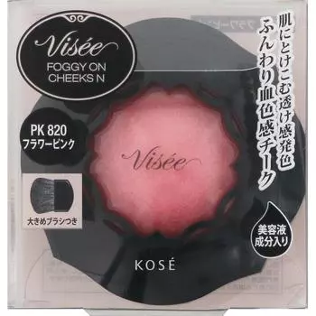 Kose VICE RICHET Vise Riche Foggy On Cheeks N PK820 Flower Pink 5g Skin Makeup Vicerische Нанесите необходимое количество на кисть, проверьте количество