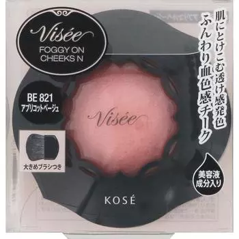 Kose VICE RICHET Vise Riche Foggy On Cheeks N BE821 Apricot Beige 5g Skin Makeup Vicerische Нанесите необходимое количество на кисть, проверьте количество