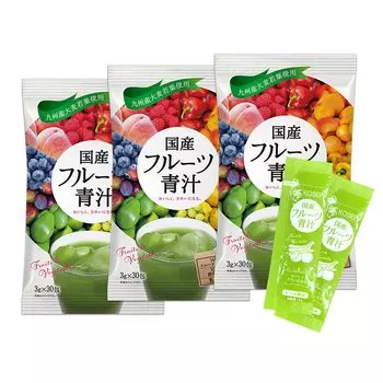 KOSEI Fruit Green Lactic Acid Bacteries и 3 3 месяца 270 г x 90 со вкусом персика, зеленый, легкий в использовании, сок из травы ячменя, ферменты, пакеты, поставка, (3г пакетики),