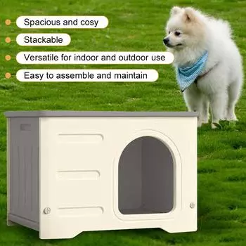 Кошачье гнездо для собак Дом для кошек Four Seasons Cats Outdoor Shelter Водонепроницаемый универсальный домик для бродячих собак для маленьких средних и больших кошек зелёный