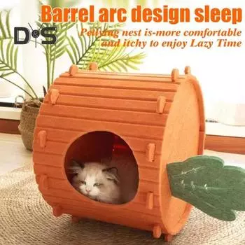Кошачье гнездо, крытая пещера, кошачья кровать, устойчивая к царапинам, кошачий домик, складная кошачья кровать, мебель, горизонтальное и вертикальное укрытие для кошек