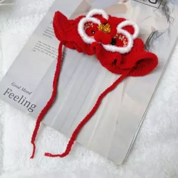 Кошачьи гарнитуры, Собачьи рождественские гарнитуры, шапки, новогодние тигры, львы, нарядные головные уборы, шерстяные, забавные, новогодние, милые ушки M