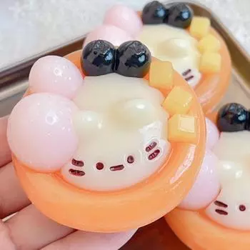 Кошачьи яйца Тартс лопаются сливочный имитация силикона чувствую грязь декомпрессионная игрушка One Size