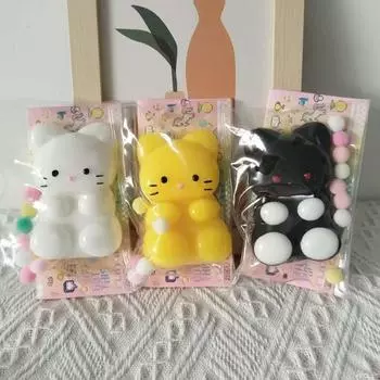 Кошачьи щипки забавны, чтобы выплеснуть стресс и милые игрушки для домашних животных One Size белый