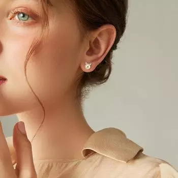 Кошачьи ушки серьги-гвоздики женские простые милые милые темпераментные японские корейские все модные серьги