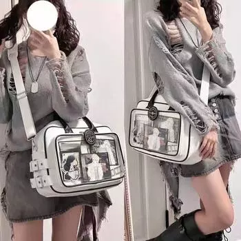 Кошачья будка Компьютерная сумка Косой ремень на одно плечо Ежедневная сумка от боли Универсальный внешний слой от боли белый