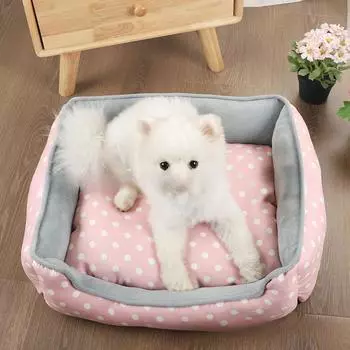 Кошачья будка квадратная будка будка для домашних животных теплая зимой матрас принадлежности для домашних животных S40*30*15CM