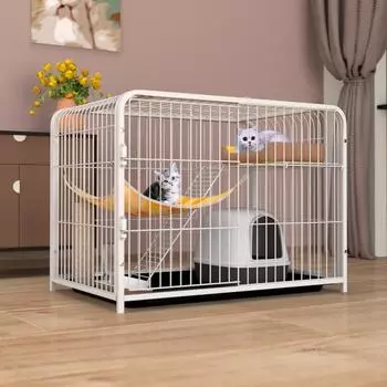 Кошачья клетка вилла трехэтажный двухслойный кошачий домик домашняя кошачья лазалка большой домашний питомец