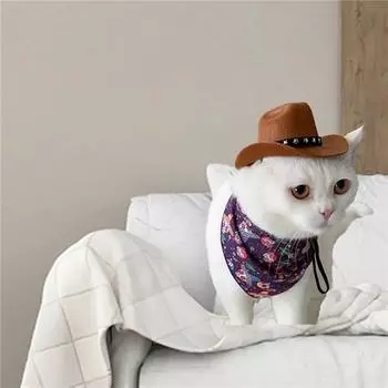 Кошачья ковбойская шляпа, головной убор для домашних животных, шляпа в стиле вестерн, головной убор для фотосъемки, милая шляпа для домашних животных, продажа, милый артефакт, аксессуары для фотографий домашних животных
