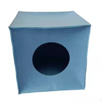 Кошачья кровать для котят, укрытие для мягкого сна, укрытие для сна, будка для сна, кубический домик для коричневый