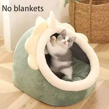 Кошачья кровать, дом, конура, гнездо, круглое гнездо для домашних животных, спальная пещера, кровати для котят, корзина для домашних животных, уютный шезлонг для котенка, подушка для кошачьего домика, палатка, домик для собаки S