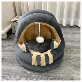 Кошачья кровать, дом, конура, гнездо, круглое гнездо для домашних животных, спальная пещера, кровати для котят, корзина для домашних животных, уютный шезлонг для котенка, подушка для кошачьего домика, палатка, домик для собаки S