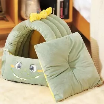 Кошачья кровать, домик, конура, гнездо, круглые домашние животные, пещера для сна, лежанки для котят, корзина для домашних животных, уютный шезлонг, подушка, палатка для кошек, домики для собак S 30X40X35CM