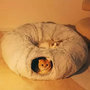 Кошачья кровать Рождественские кровати Кошки Мягкие подушки Теплые Все для зимы Товары для животных Корзина Аксессуары Дома и среды обитания Товары Коврик 60cm серый