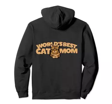 Кошачья мама fCat Mom Смешной Кошачий Человек Дизайн Кошачий Человек Юмор Лучший Кошачий Мама Сумасшедшая Кошачья Женщина Искусство Толстовка Мира чёрный