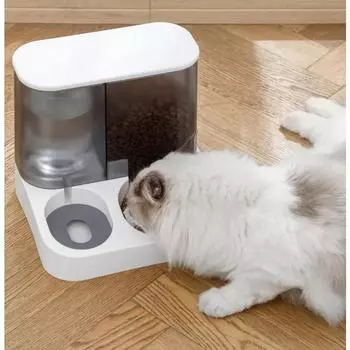 Кошачья миска для кошек, двойная миска для маленьких собак, автоматическая кормушка, миска для собак, автоматическая поилка для домашних животных, миска для корма для собак и кошек