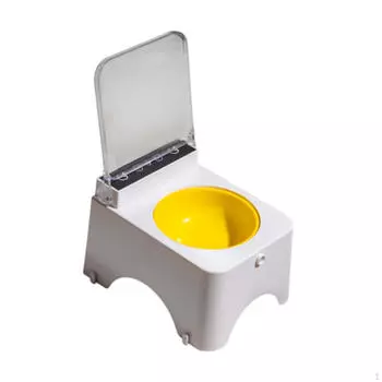 Кошачья миска с приподнятой подставкой, автоматическая открывающаяся крышка, защита шеи питомца для кошек и собак, устойчивая, умная PP Bowl