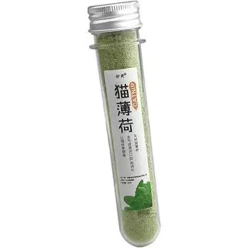 Кошачья мята для домашних животных Порошок кошачьей мяты, измельченный, натуральный, со вкусом кошачьей мяты, подходит для успокаивающих ковриков-когтеточек и кошачьих лежанок в помещении 50ml catnip powder