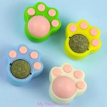 Кошачья мята настенный мячик Matatabi кошачья мята игрушка для домашнего котенка лижет уход за зубами молярные инструменты жевательная игрушка чистка зубов молярные инструменты синий